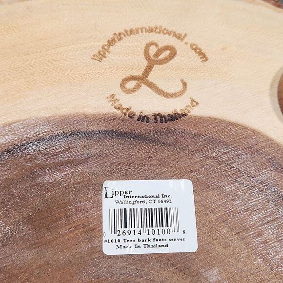 EUC Lipper International Acacia LG Bark Footed Stand - Picture 4 of 4